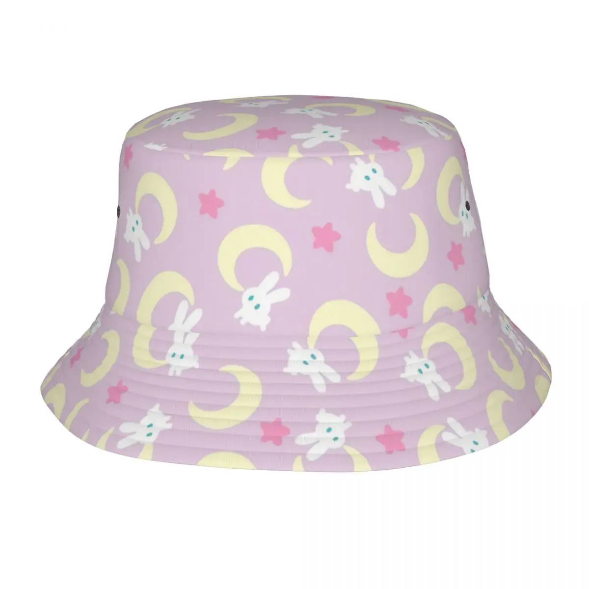 

Панама с лунным узором женская, летняя шапка с отверстием для кролика, уникальный дизайн, складная шапка для спорта на открытом воздухе, рыбалки, Прямая поставка