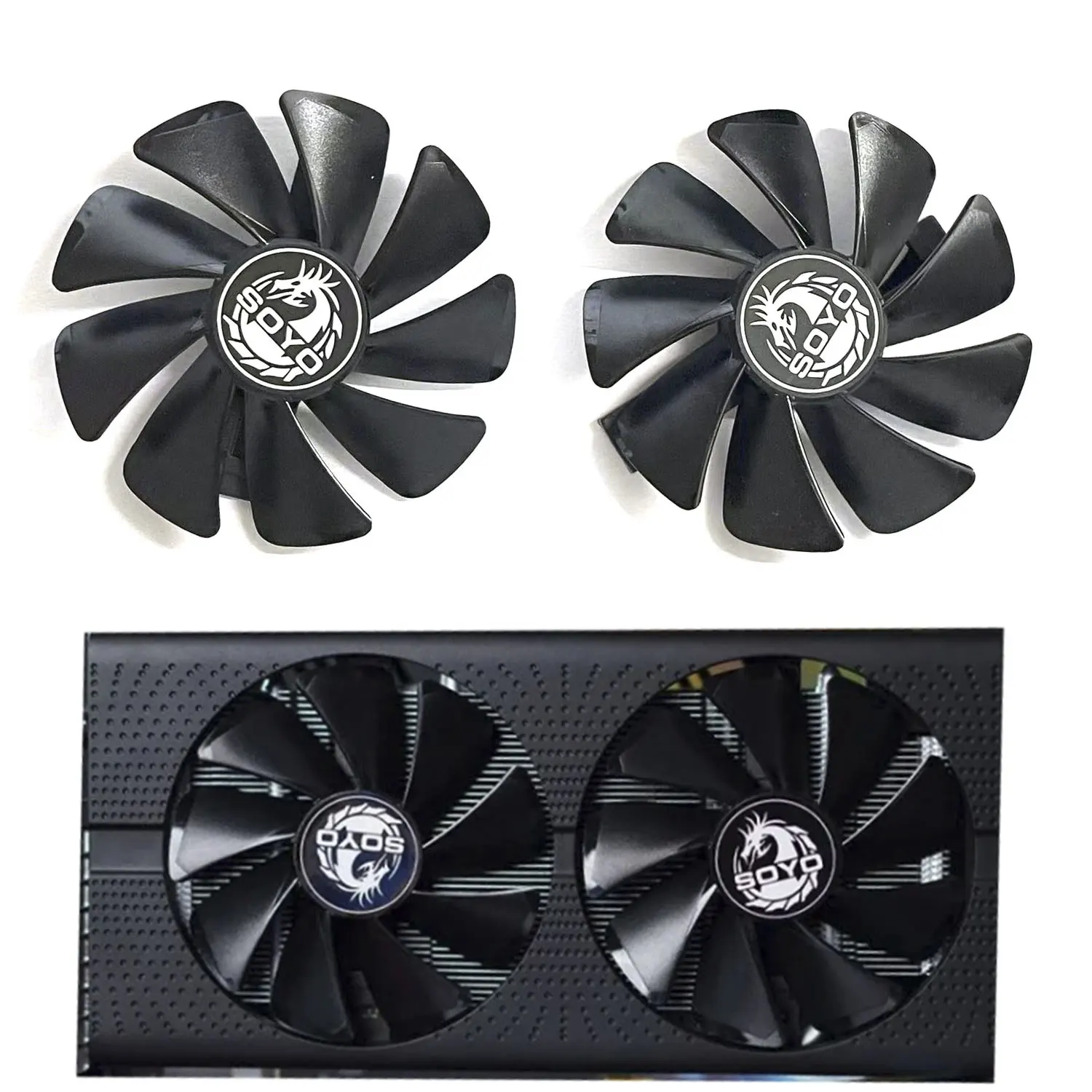 Новый вентилятор для графической карты 95 мм CF1015H12D DC 12 В 0.45A RX 580 Сменные аксессуары