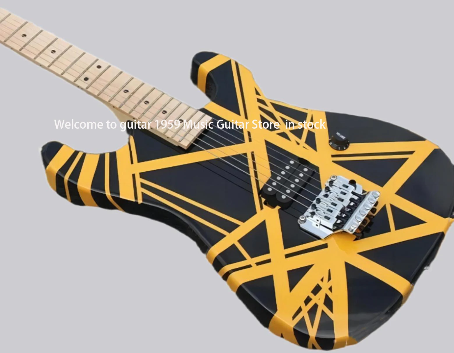 Электрогитара OEM гитара серии H в черно-желтую полоску кленовый гриф