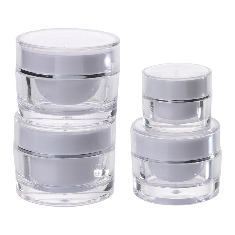 

5G 10G 15G 20G Cosmetic Jar Acrylic Cream Refillable Cans Vacuum Bottle Press Style Cream Jar Vials Airless Cosmetic Container