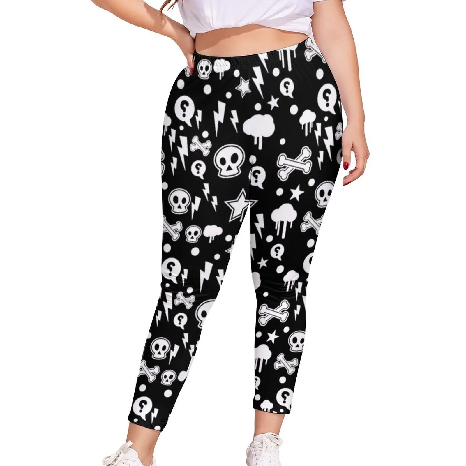 

Gothic Leggings Clouds Running Legging Women Push Up Printed Sexy Pants