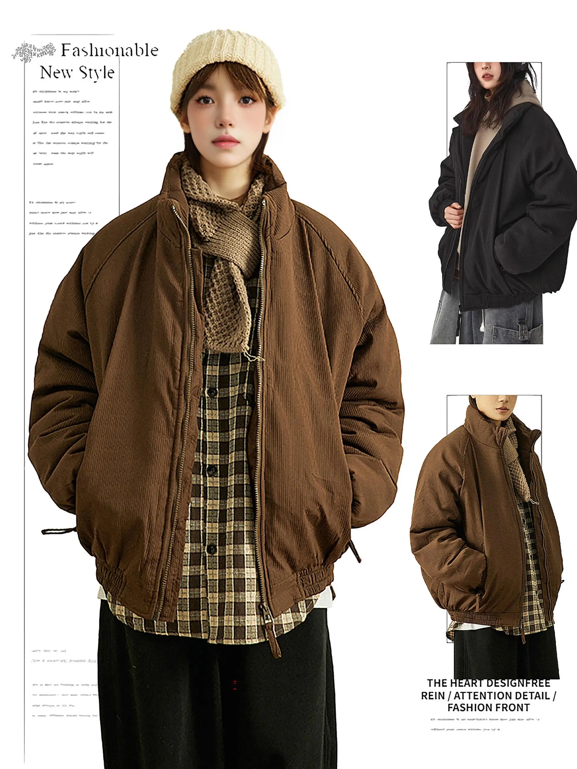 Dusk Maillard японская мода американское винтажное пальто с воротником-стойкой и