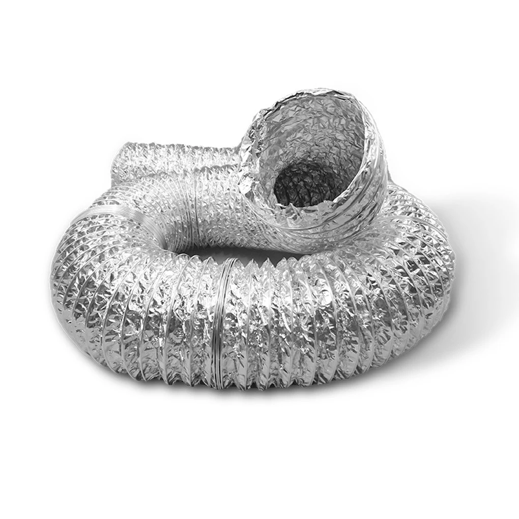 

4 Inch Ventilator Pipe Aluminum Foil Retractable Ventilation Tube Insulate Household Ducting Hose for Bathroom Replacement Part