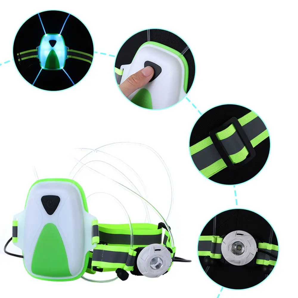 

Running Cycling High Visibility for Men Women Safety Vest LED Reflective Running Vest with Front Light for Runners