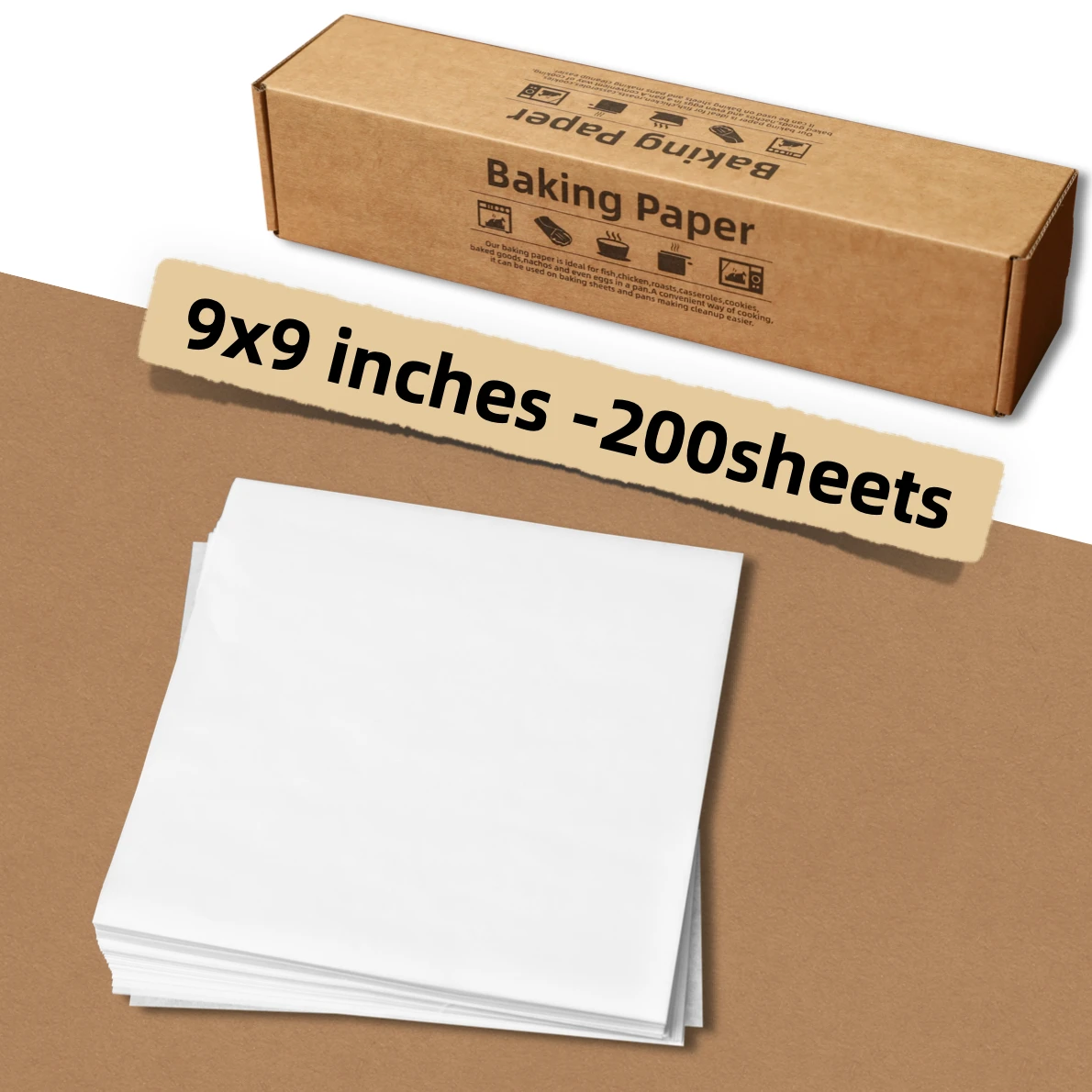 200 шт. несбеленные листы для выпечки печенья приготовления пищи жарки фритюрницы