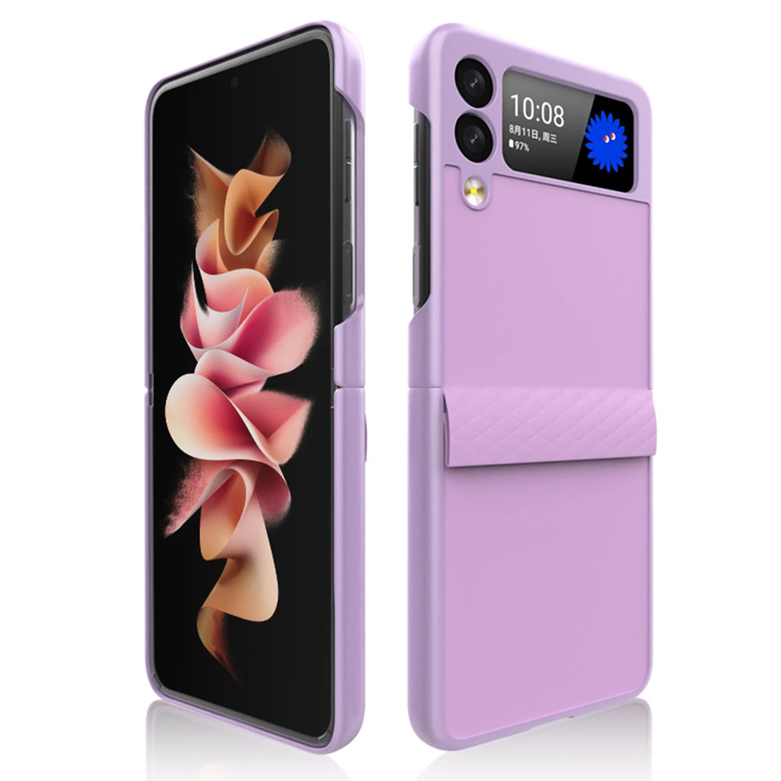 

Hinge Anti-drop Case for Samsung Galaxy Z Flip 3 5G Ultra-Thin PU Leather Built-in Flannel Shockproof Anti-Scratch Coque Z Flip3