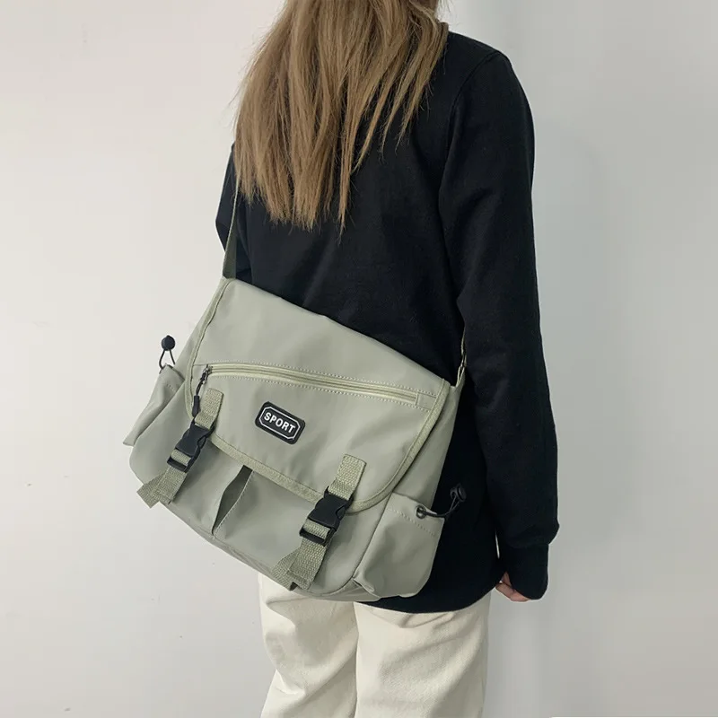 Women's Bag Oxford Cloth Bag Student Leisure Bag Large Capacity Shoulder Bag Simple Solid Color Tote Bag Canvas Bag for Women