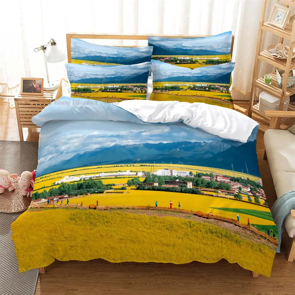 

Grassland Fashion Bedding Set 2/3pcs 3D Digital Printing Duvet Cover Sets 1 Quilt Cover + 1/2 Pillowcases US/EU/AU Size