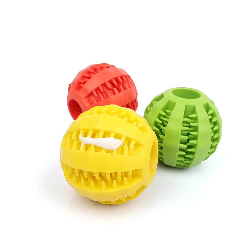 

Dog Toys Stretch Rubber Leaking Ball Funny Interactive Pet Puppy Tooth Cleaning Balls Dog Bite Resistant Chew Toys 5cm/6cm/7cm