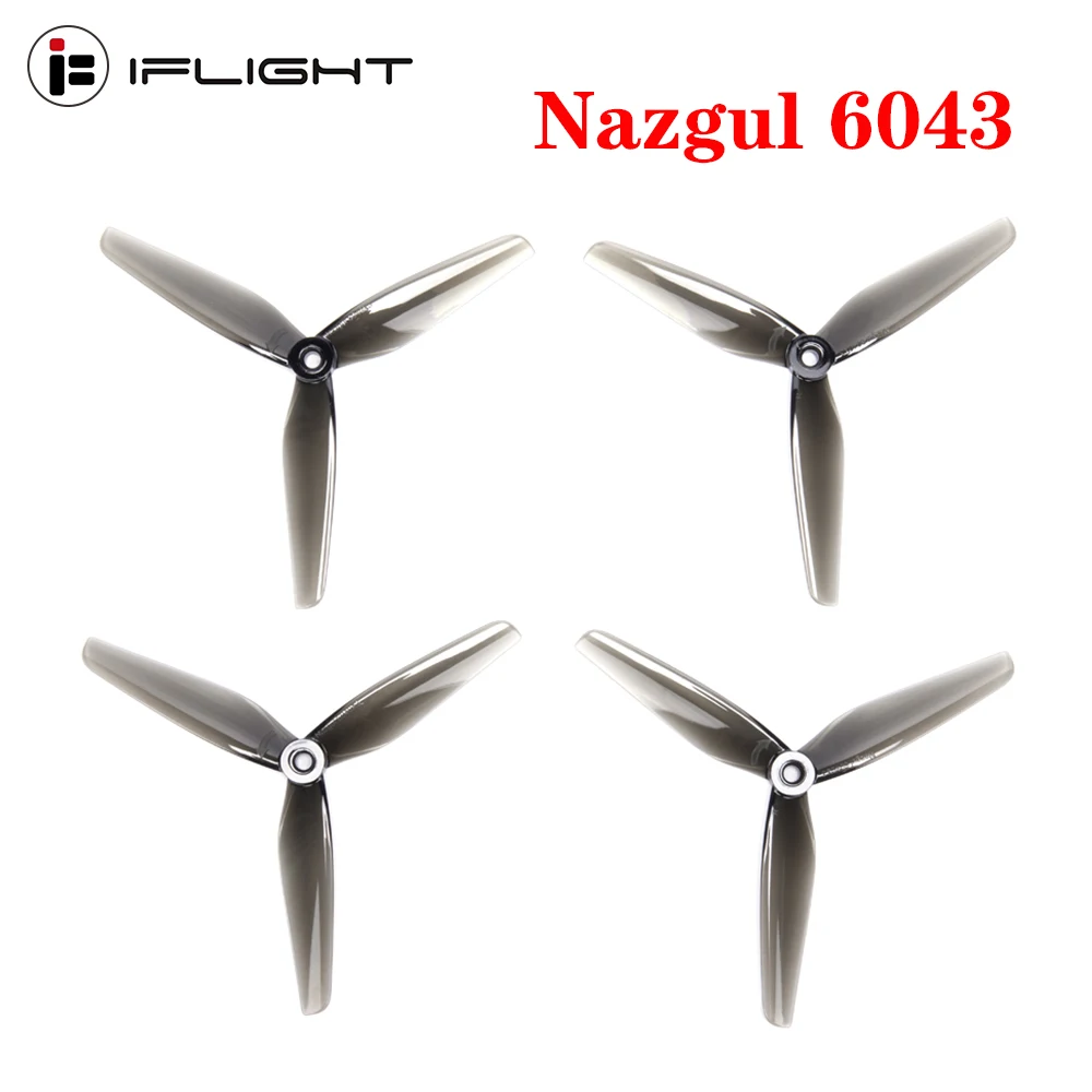 6 пар iFlight Nazgul 6043 6x4x3 6 дюймов трехлопастной пропеллер прочный 3-лопастной пропеллер совместимый защитный чехол 60 для FPV гоночного дрона