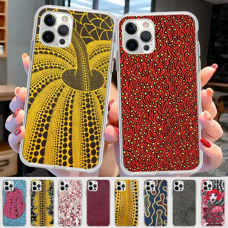 

Yayoi Kusama Pumpkin Art Phone Case for iPhone 11 12 13 Mini Pro Max 8 7 6 6S Plus X 5 SE 2020 XR XS Case shell