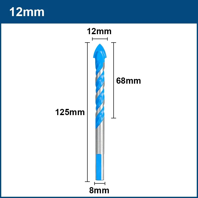 

Сверло для дрели по керамике, стене, металлу, 3/4/5/10/12 мм