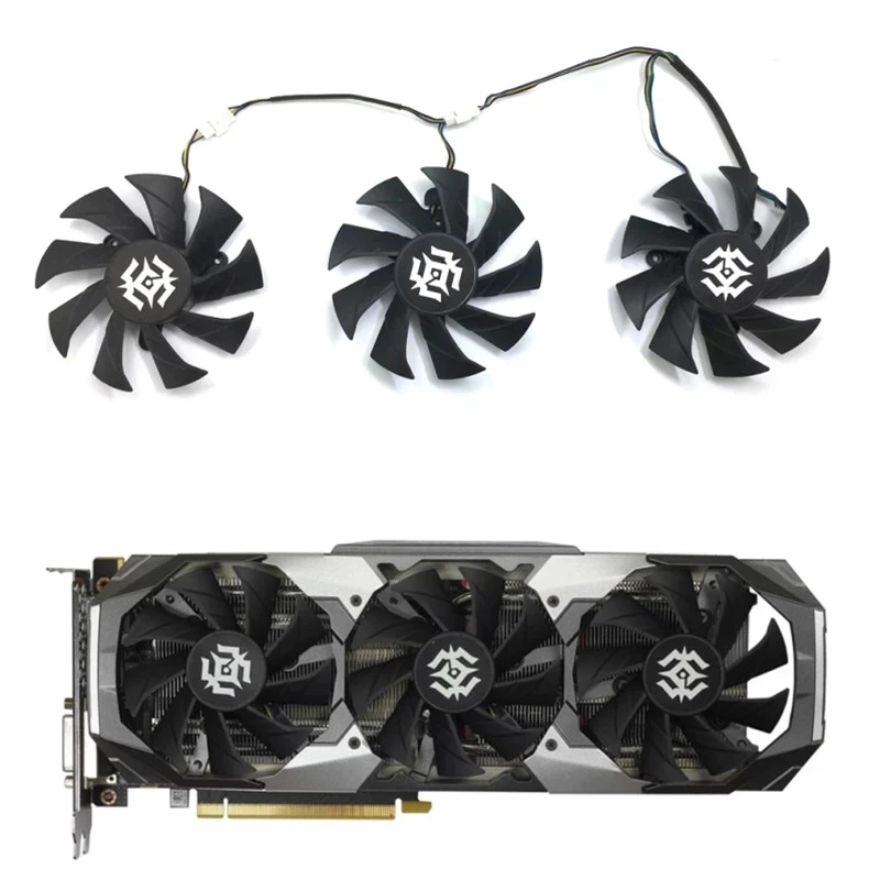 

3Pcs Brand Nieuwe Originele 85Mm 4pin Cooling Vervanging Fan Vervanging Accessoires Voor Zotac GTX1070 8GD5 Rtx 2070 8GD6 rtx 20