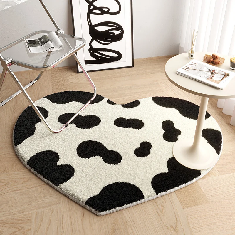 

Modern Simple Love Carpet Princess Pink Fashion Bedside Carpet Water Absorbent and Non slip Imitation Cashmere Carpet