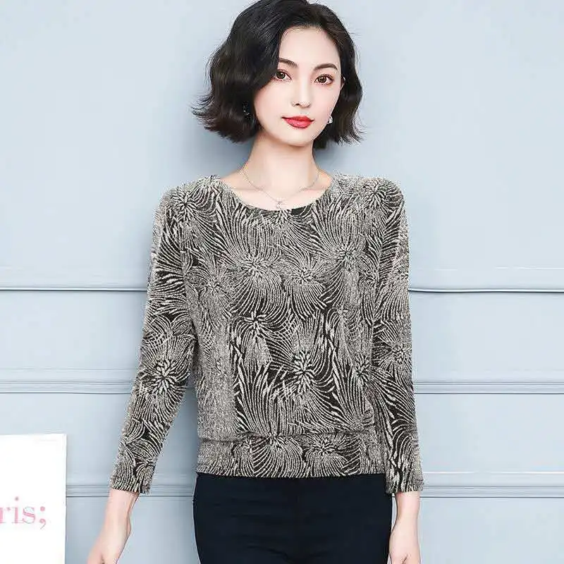 

Женская футболка с длинным рукавом, с круглым вырезом, весна 2022