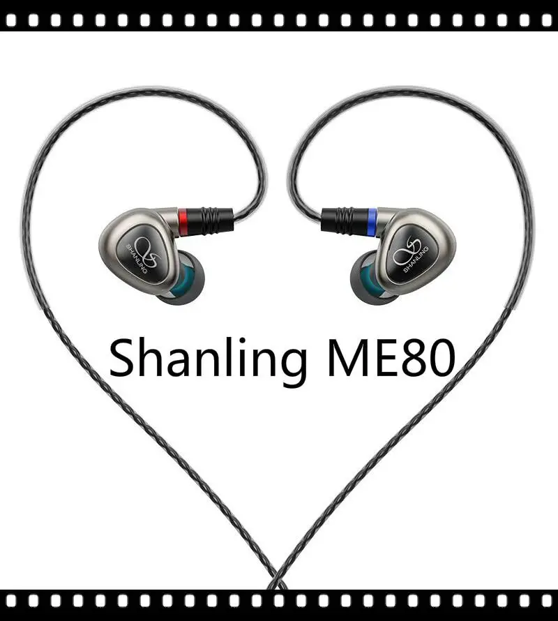 Shanling ME80 Hi-Res 10 мм двойной динамический драйвер 2DD IEMs Hi-Fi музыкальный монитор