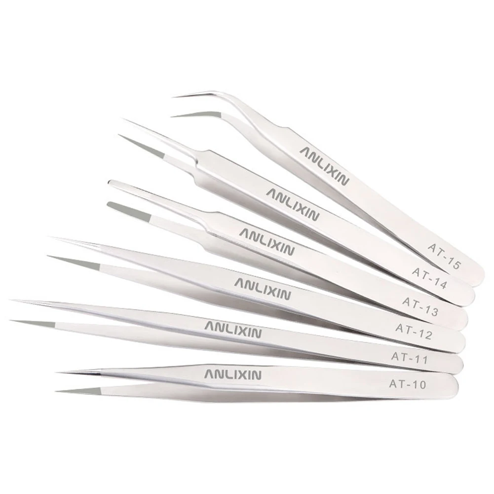 

Industrial Precision Polishing Pointed Tweezers Clamp Medical Electronic Forceps AT-10 AT-11 AT-12 AT-13 AT-14 AT-15 Repair Tool