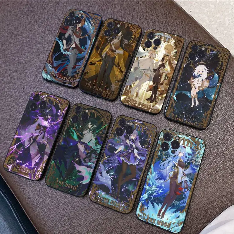

Anime Genshin Impact Phone Case Silicone Soft for iphone 14 13 12 11 Pro Mini XS MAX 8 7 6 Plus X XS XR Cover