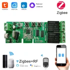 Умный беспроводной выключатель дистанционного управления Умный дом Tuya Zigbee + RF 12, коммутационный модуль для клавиш, работает с Alexa Google Home EWeLink Alice