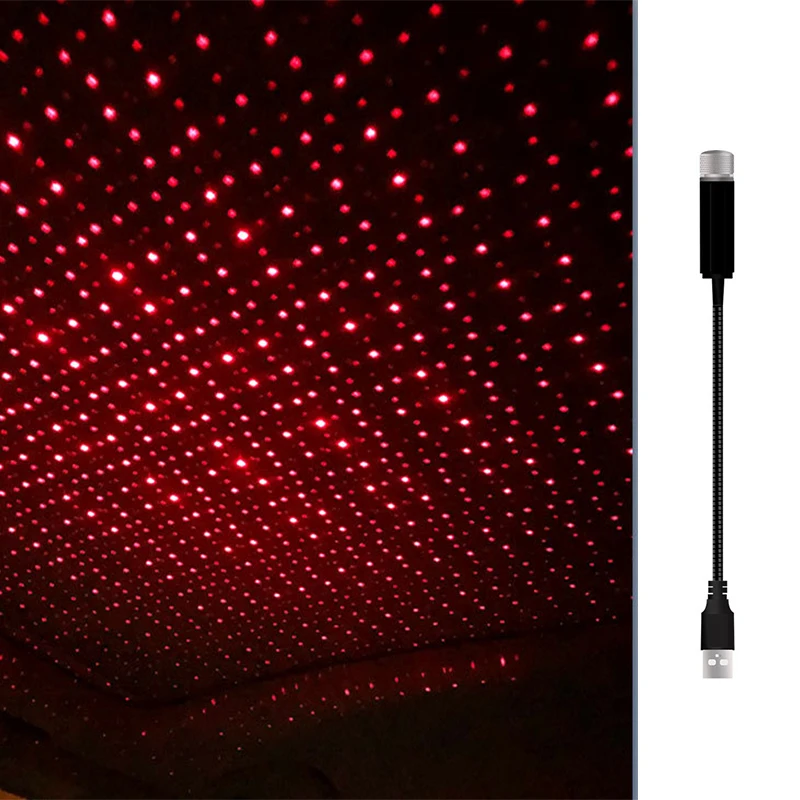 

USB LED Car Interior Decorative Light Roof Star Light DJ Christmas Atmosphere Ambient Light Multiple Lighting Effects