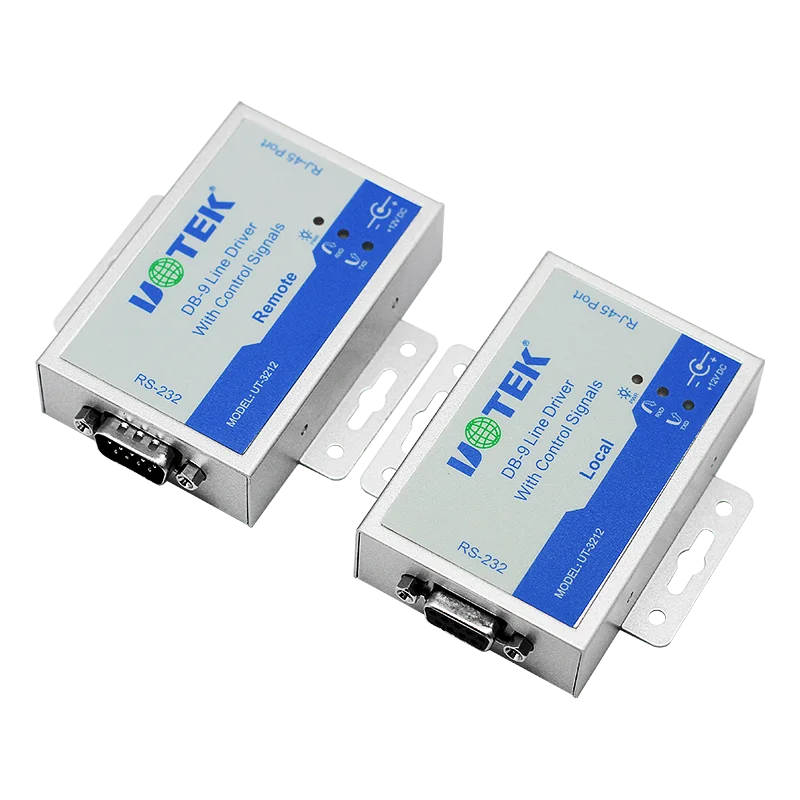 

1 Pair UOTEK Industrial Grade RS-232 Extender RS232 Adapter UT-3212 Long Distance Serial Extension Driver Connector