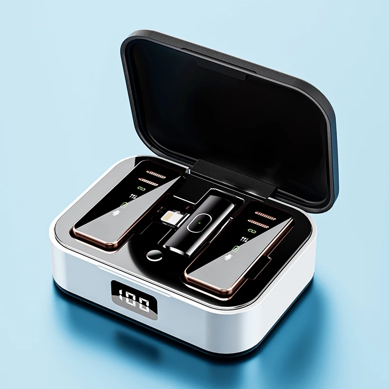 Беспроводной петличный микрофон для iPhone/Android/ноутбука/GoPro беспроводной Plug-Play