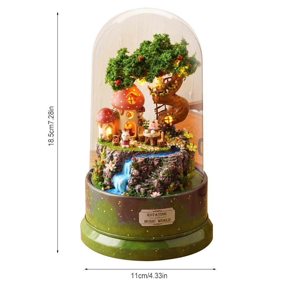 Кукольный домик сделай сам вращающаяся музыкальная шкатулка миниатюрные