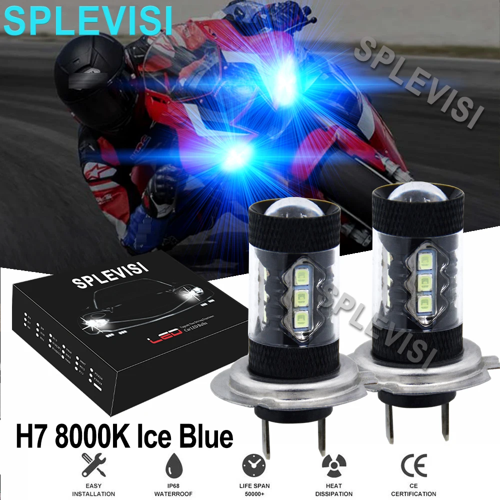 

2PCS Ice Blue 80W LED Motorcycle Headlight For Honda CBR929RR 2000-2001 CBR954RR 2001-2003 CBR600RR ABS 2009-2014 2015 2016 2017