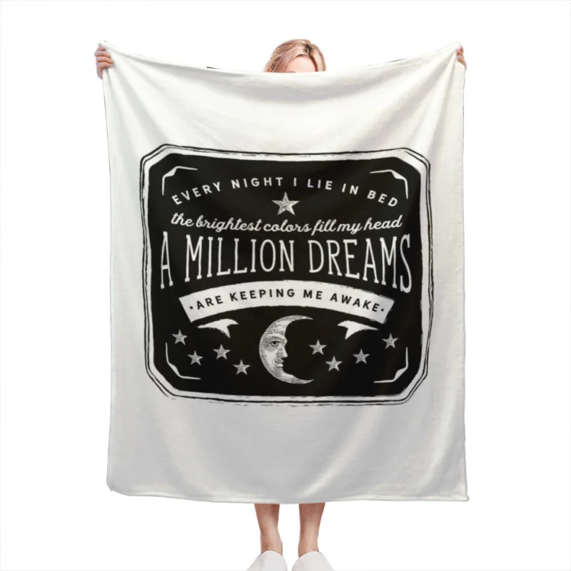 

A Million Dreams The Greatest Showman Throw Blanket Soft Velvet Blanket Camping Bedding Blanket Cold Cinema or Travel