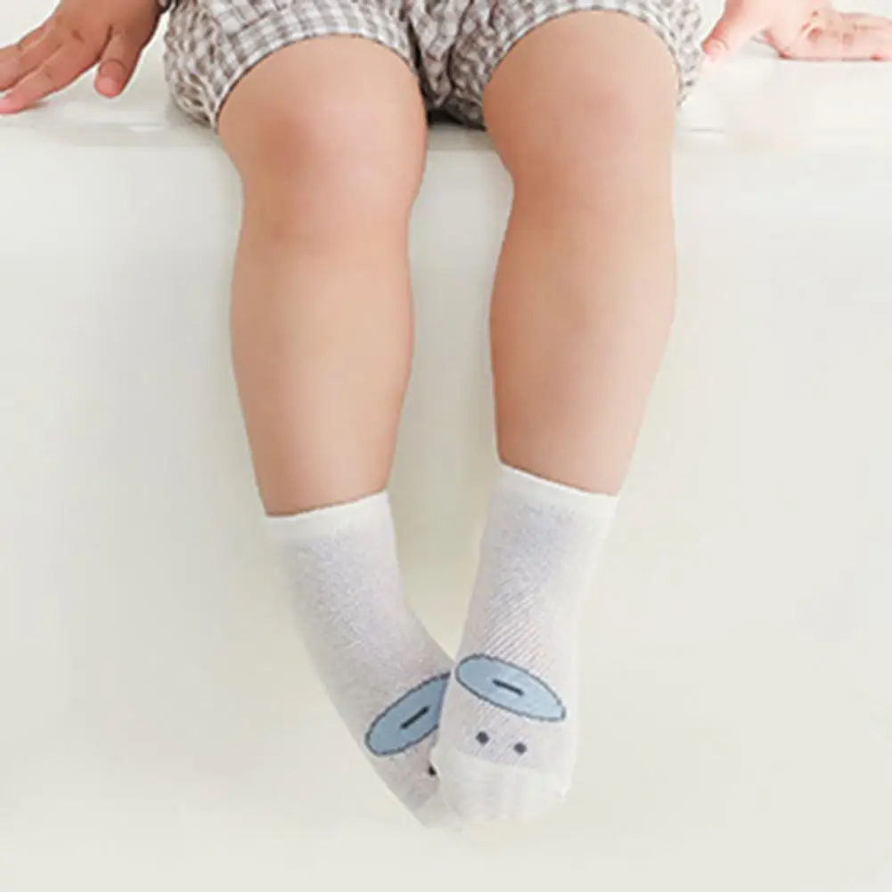 

3 Pairs Crew Socks Easy-wearing Cotton Fade-Resistant Toddler Newborn Non-Slip Print Crew Socks Ankle Socks for Children