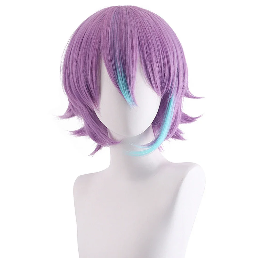 ЦВЕТНАЯ СЦЕНА RANYU SEKAI! Парик Kamishiro Rui синтетический короткий фиолетовый синий