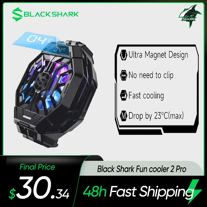 

Black Shark FunCooler 2 Pro Fun Cooler Liquid Cooling Back Clip For Black Shark 4 Poco X3 F3 Xiaomi Redmi Note 10 iphone