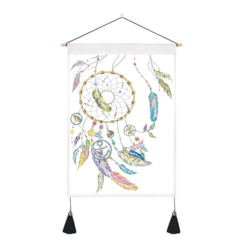 

Dream Catcher Tapestry Psychedelic Scene Wizardry Feather Wall Rugs Blanket Bedroom Decor Tarot Hippie Hanging Cloth Room Decor