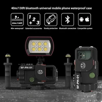 seafrogs bluetooth universal diving phone housing 40m130ft waterproof phone case for ipone huawei xiaomi oneplus samsung