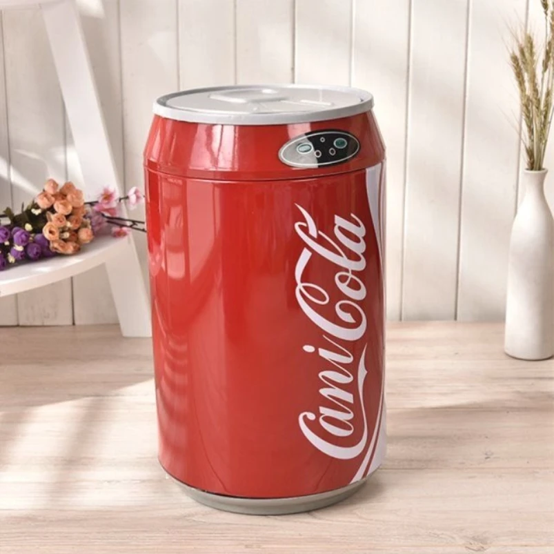 

Круглая корзина для колы из нержавеющей стали, Модная Бытовая Автоматическая Индукционная электронная умная мусорная корзина для гостиной