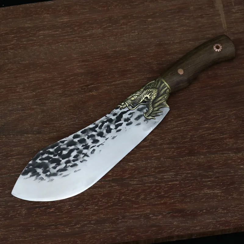 

Longquan Kitchen Knife Handmade Forged Hot Knife Cutter 8.5 Inch Cleaver Chef Slicing Butcher Knife For Cutting Vegetables Meat