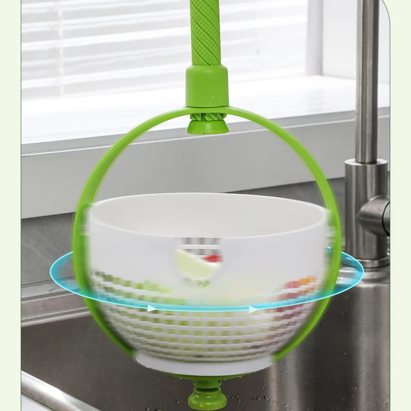 1 шт. вращающаяся корзина для мытья овощей и фруктов — прочный полипропилен