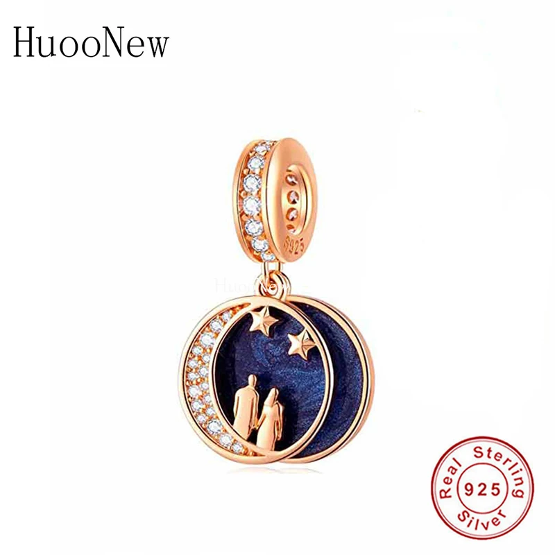 

2022 Spring Collection 925 Sterling Silver Forever Love Couple Dangle Charms Beads Fit Original Brand Bracelet Pendant Jewelry