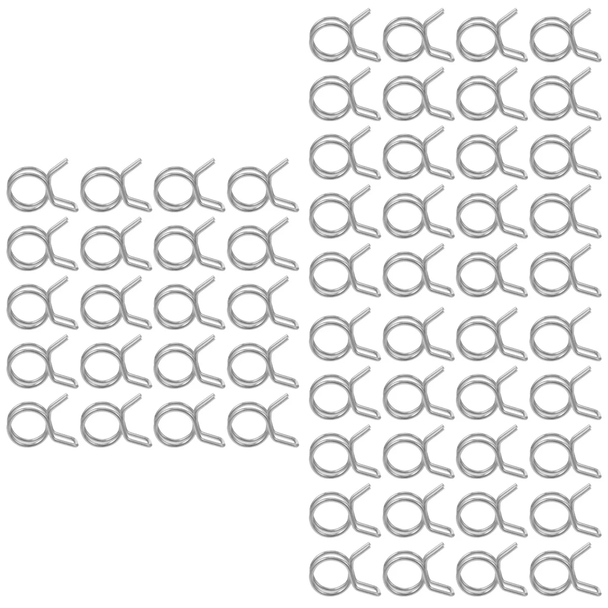 

360 Pcs Double Hose Clamps Black Fastener Fuel Line Pipe Small Band Stainless Steel Spring