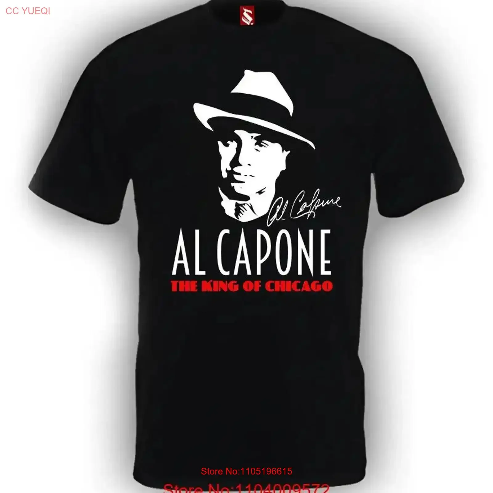 Фото Футболка SHOCKSTAR AL CAPONE, винтажная стираная уличная одежда, топ для повседневной носки, унисекс, мягкая, повседневная, стильная, слегка №1