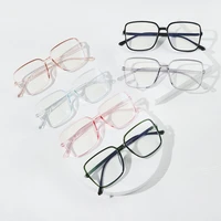fashion portable square jelly color ultra light frame eyeglasses anti blue light glasses eye protection