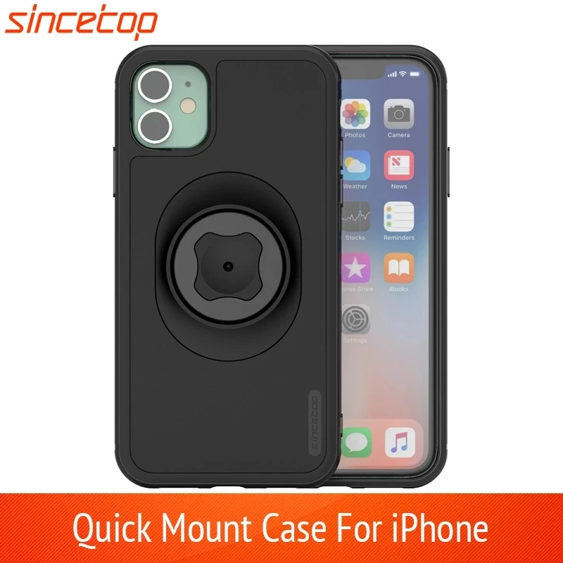 Waist Belt Clip Bicycle Phone Holder with Quick Mount Case for iphone 13 pro XsMax 8 Plus 7  6 6s 5s SE Bike Mount Black