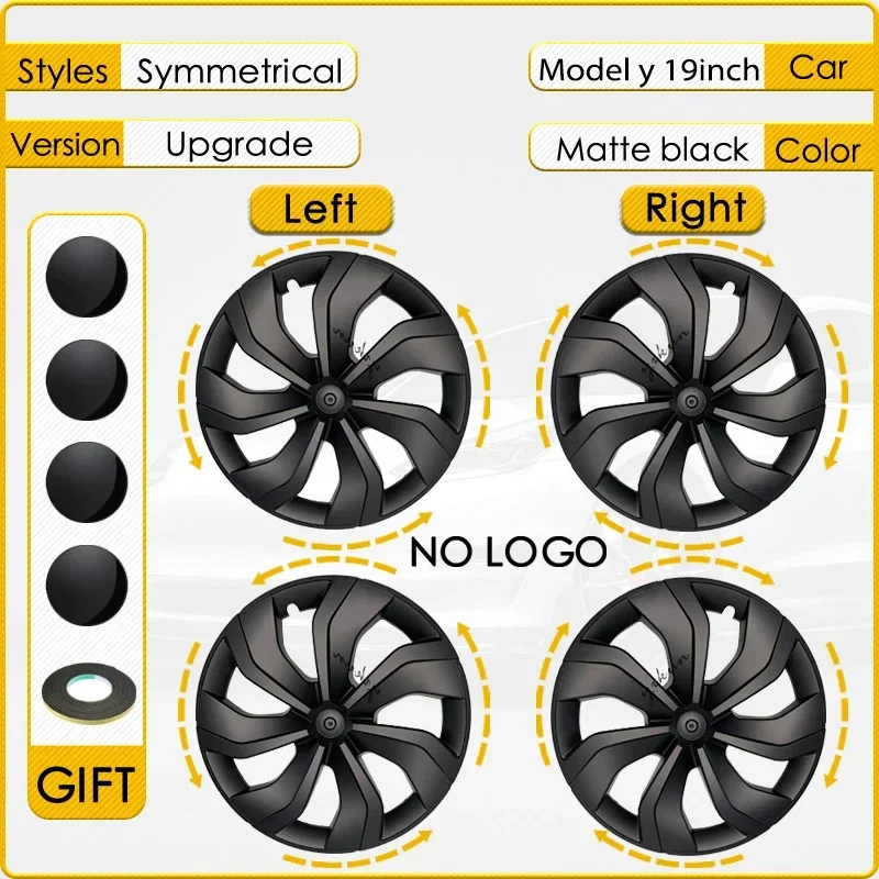 4 шт. крышка ступицы автомобиля автомобильный колпак полная крышка производительность сменная крышка колеса аксессуары для Tesla Model Y 19 дюймов 2020-2024