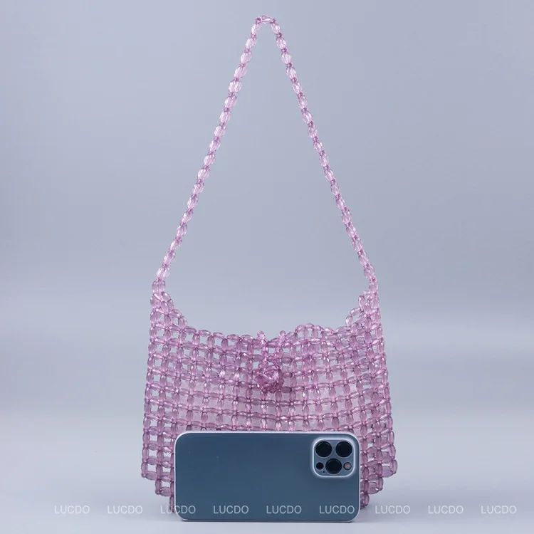 Женская сумка-тоут с бисером ручной работы жемчугом