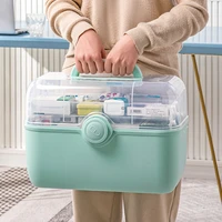 household first aid kit storage box emergency kit medicine box family medicine kit organizer box sundries case with handle