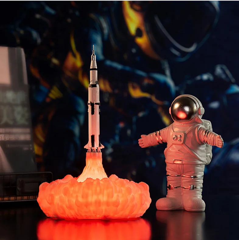 

New Dropshipping Space Shuttle Lamp and Moon Lamps In Night Light By 3D Print for Space Lovers Rocket Lamp 1pc Anime Light