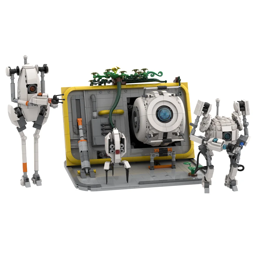 Фото MOC Wheatley - Конструктор по мотивам игры Portal 2, архитектурные блоки, игровые реквизиты, модель из кирпичиков, игрушки для самостоятельной сборки, подарки на день рождения для детей №4