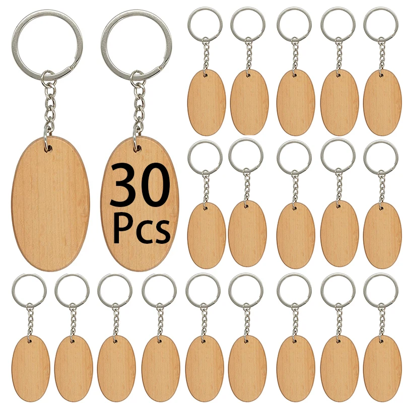 30 шт. деревянные Брелоки для ключей