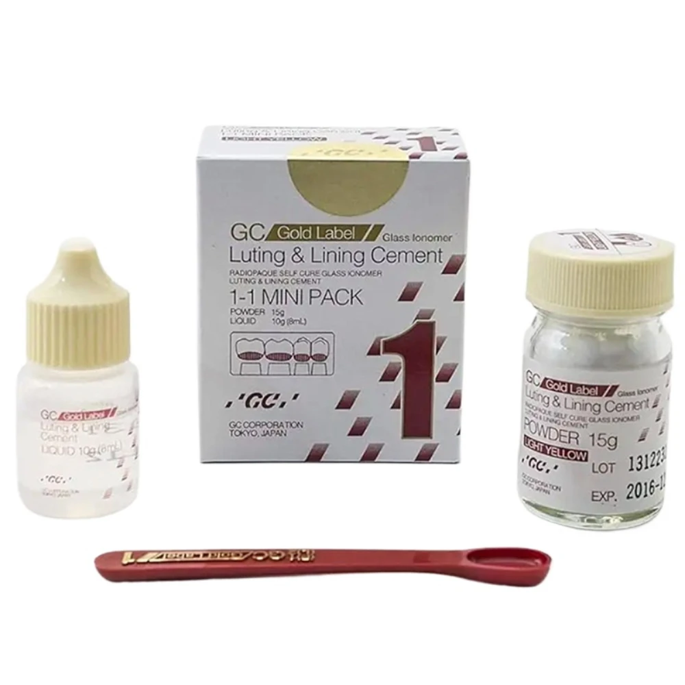 GC Fuji 1 большая упаковка золотая этикетка подкладка стекло иномер цементная