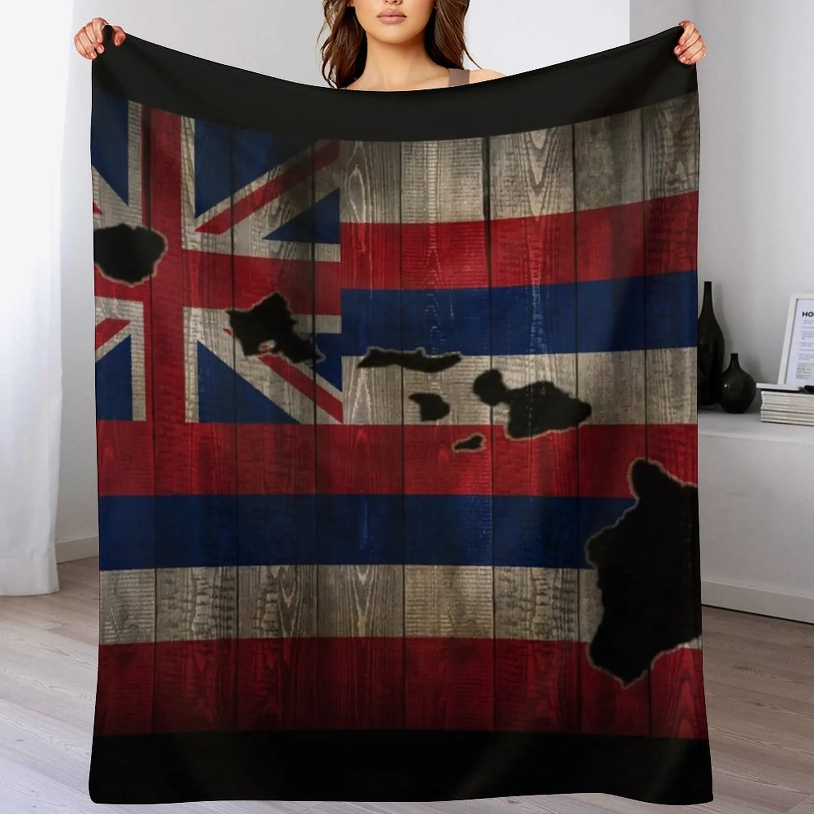 Флаг Гавайи с гавайскими островами Nei вседневное одеяло фланелевые одеяла в